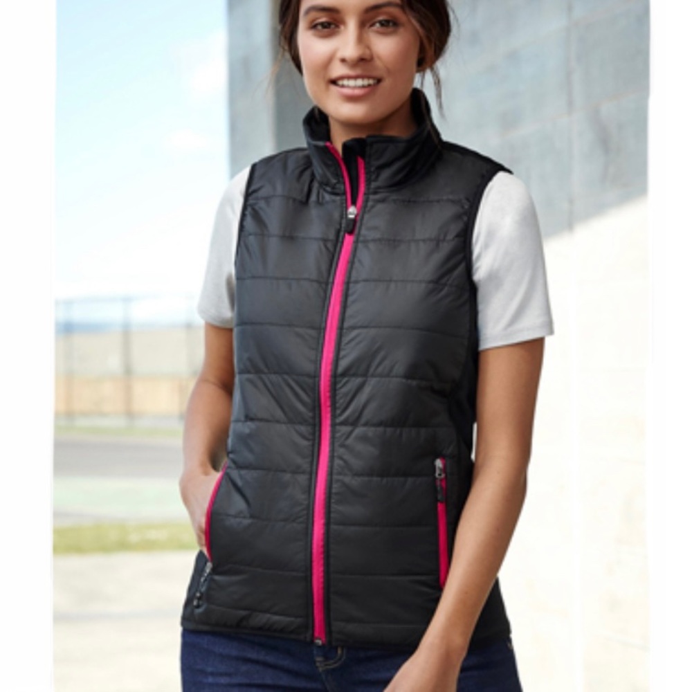 PROQUIP insulation quilted black puffer vest full zipper & pockets Size Medium